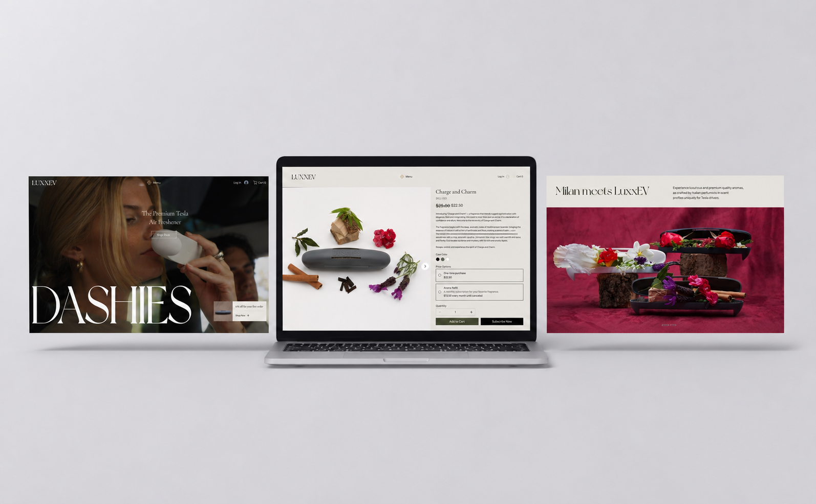 LuxxEV brand, e-commerce, and product storytelling